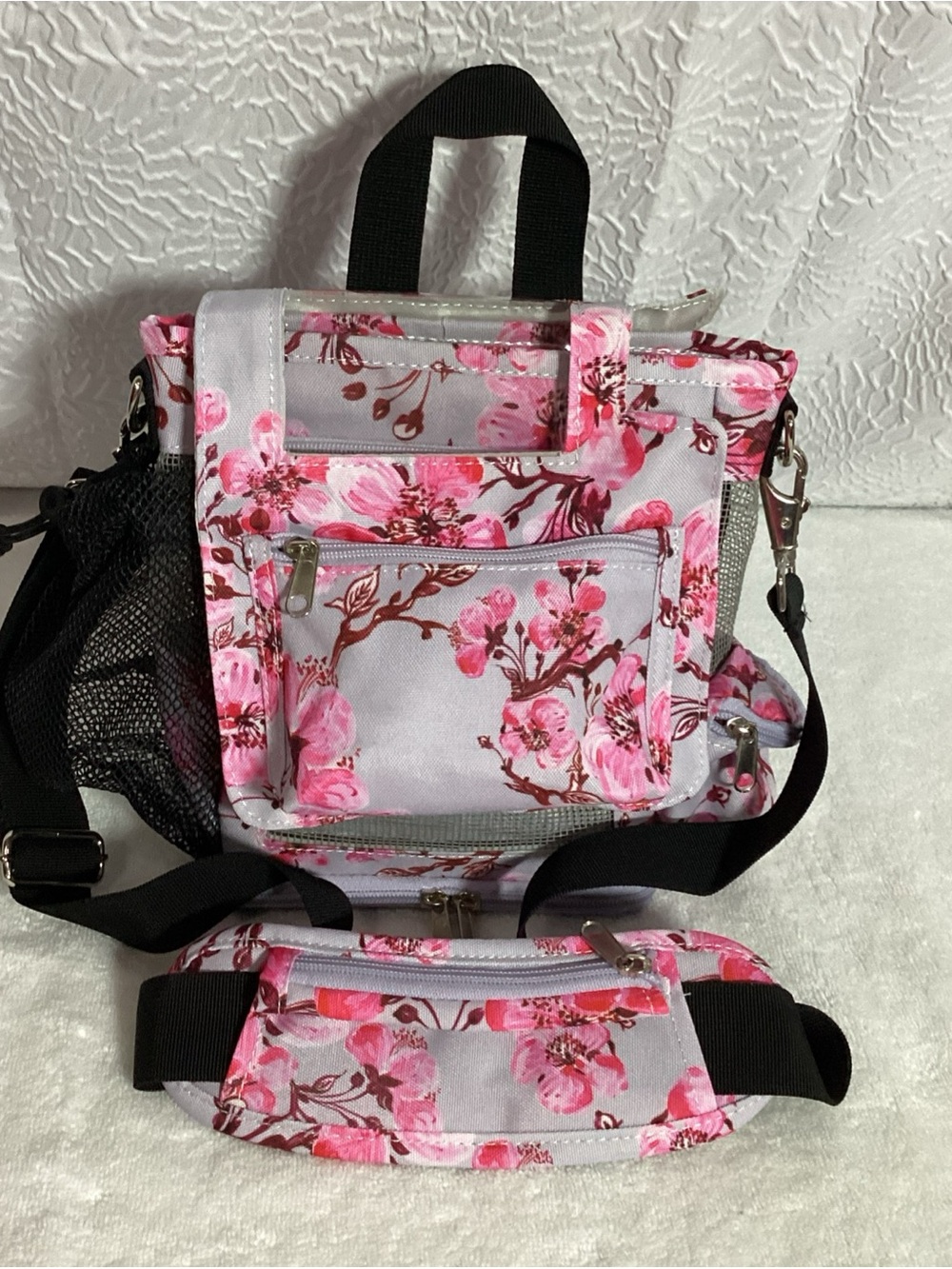 Cherry Blossom Backpack o2 Totes for Inogen Oxygen Tanks & Supplies or the Beach - Picture 11 of 11